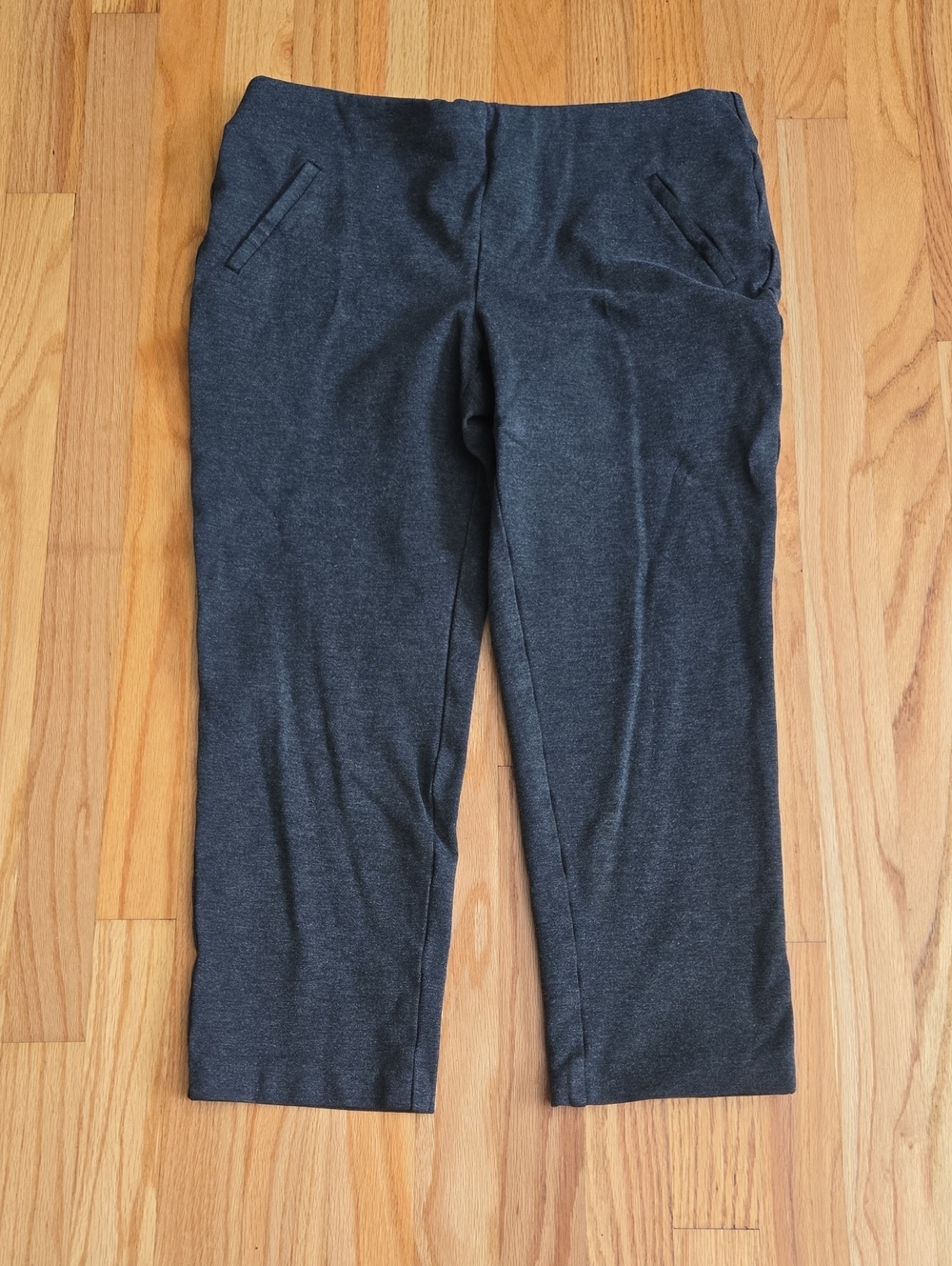 Chico's Women's Dark Gray Stretch Ponte Pants, Size 1 (Medium)